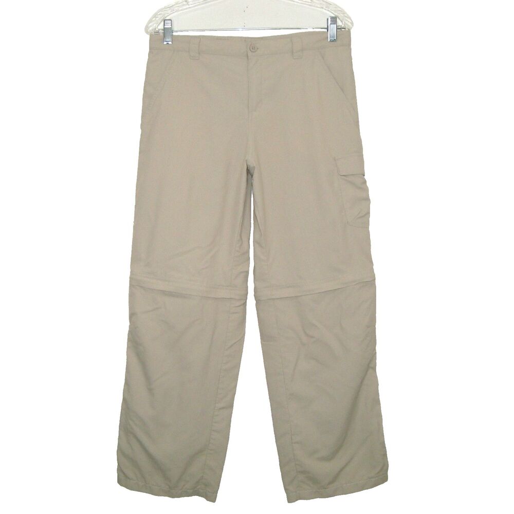 Columbia Omni-Shade Pants Shorts Womens Khaki Convertible Zip Off AB8590